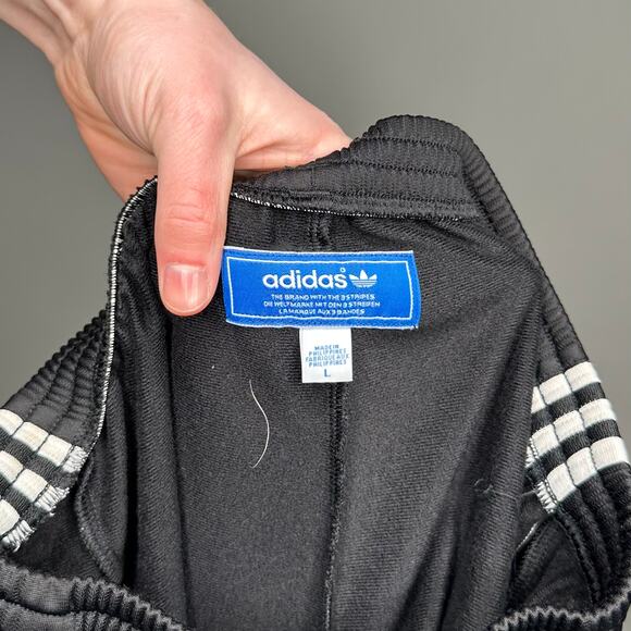 Vintage Y2K Adidas Originals Sweatpants Mens L Relaxed Black White Polyester - Picture 4 of 4